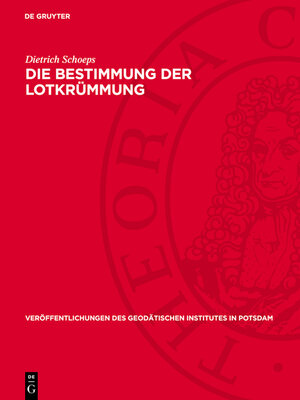 cover image of Die Bestimmung der Lotkrümmung